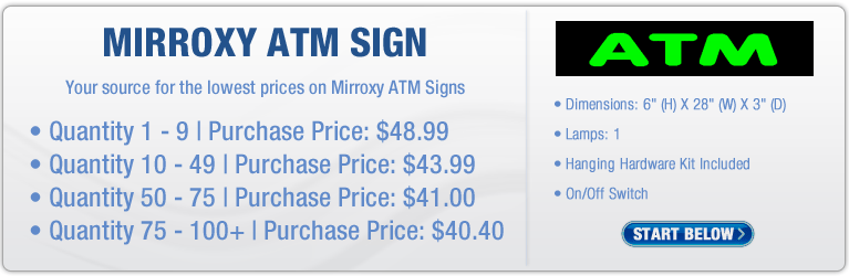 ATM Sign - Mirroxy Sign